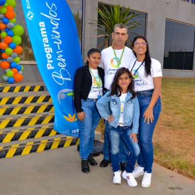 Karine dos Reis e sua família no Programa Bem-Vindos